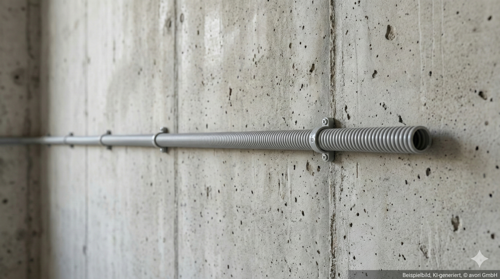 Leitungsinfrastruktur Leerrohr in Tiefgarage